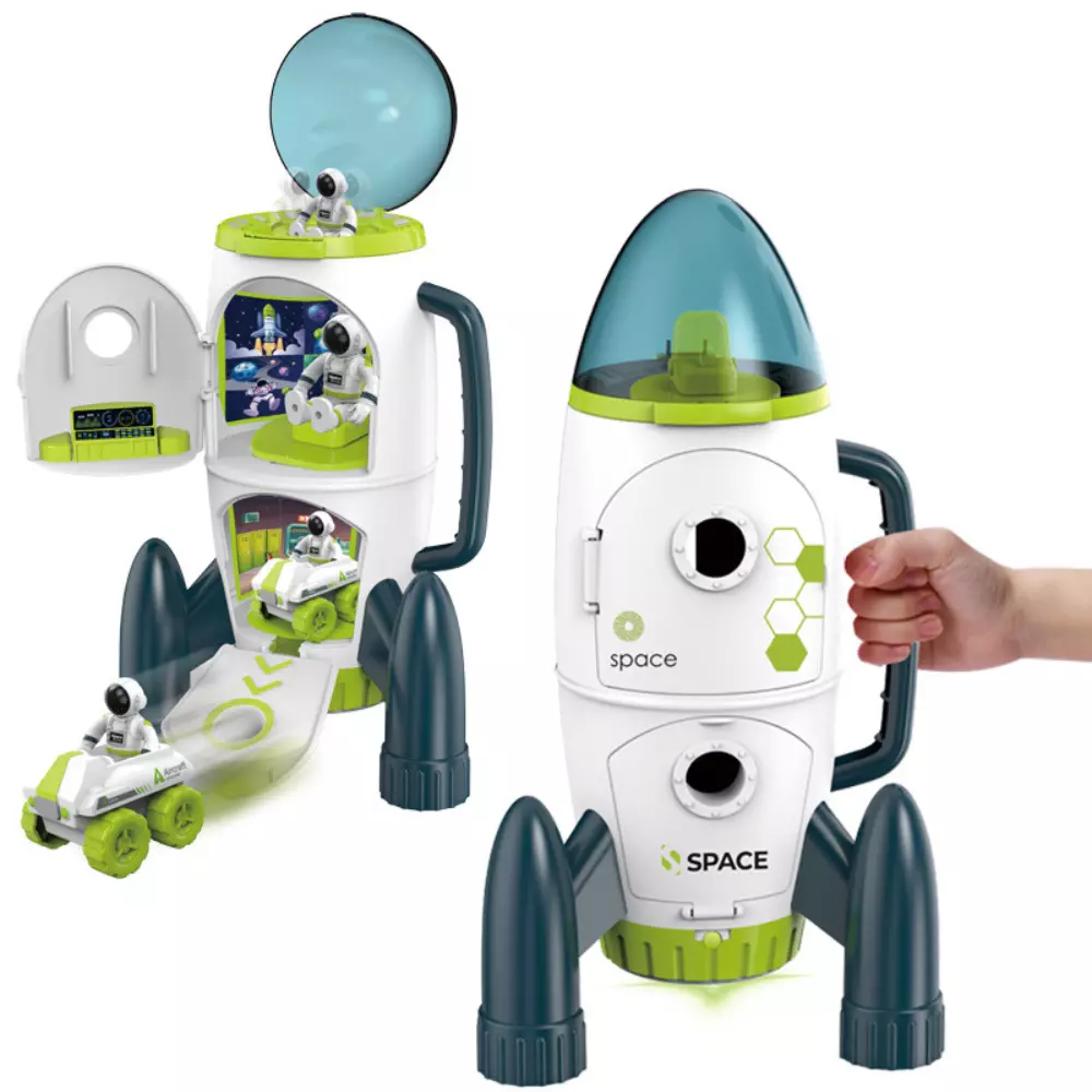 Space Explorer: Foguete Espacial com Luz e Som - Majoca Colorê Brinquedos  Educativos