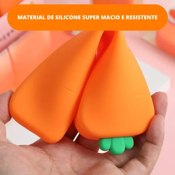 Kit Papelaria Cenourinha material silicone