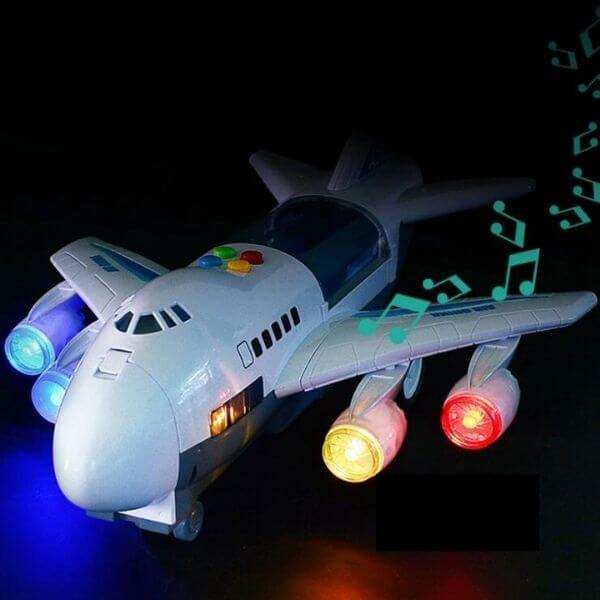 Avião Jumbo de Transporte de Carros - iluminado