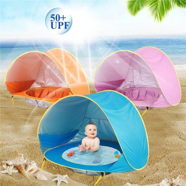 Barraca de Praia para Bebê com proteção UV FPS50 e impermeável - Modelos