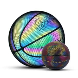 basquete que acene refletiva holográfica, bolas basquete que brilham no  escuro nº 7, brinquedos argola para crianças e meninos, brinquedo perfeito