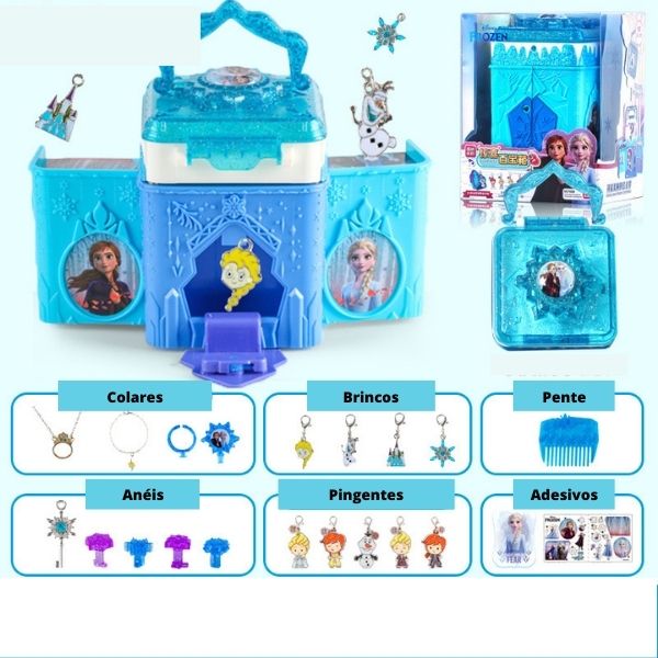 Caixa de Jóias Princesas - Itens Elsa