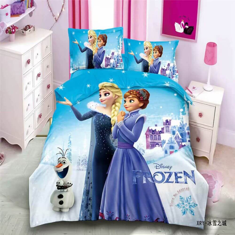 Jogo De Cama Infantil Princesas Disney 4 Peças Com Edredom
