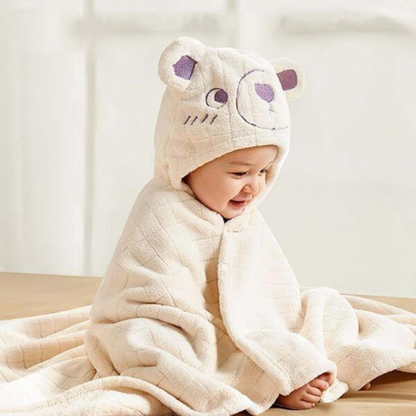 CuteBaby - Toalha para Bebê Super Macia - Urso