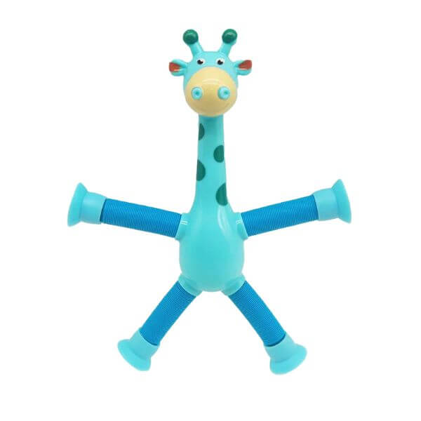 Girafa Pop Tubos - Estica e Gruda - Azul