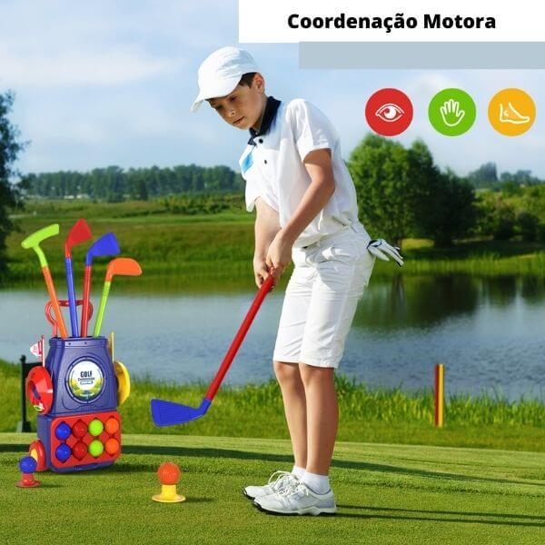 Jogo de Golfe Infantil - Kit Completo - Coordenação Motora