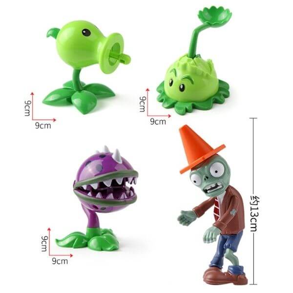 Kit Plantas do Jogo Plants vs Zombies ( 5 personagens)