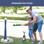 Jogo Beisebol Kit Completo - Interação Pais e Filho