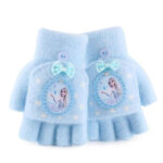 Luvas Elsa - Mãos Quentinhas - 3-10 anos - Azul sem Dedos