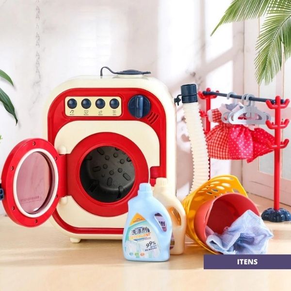 Mini Máquina de Lavar Roupas Infantil - Detalhes