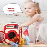 Mini Máquina de Lavar Roupas Infantil - Menina