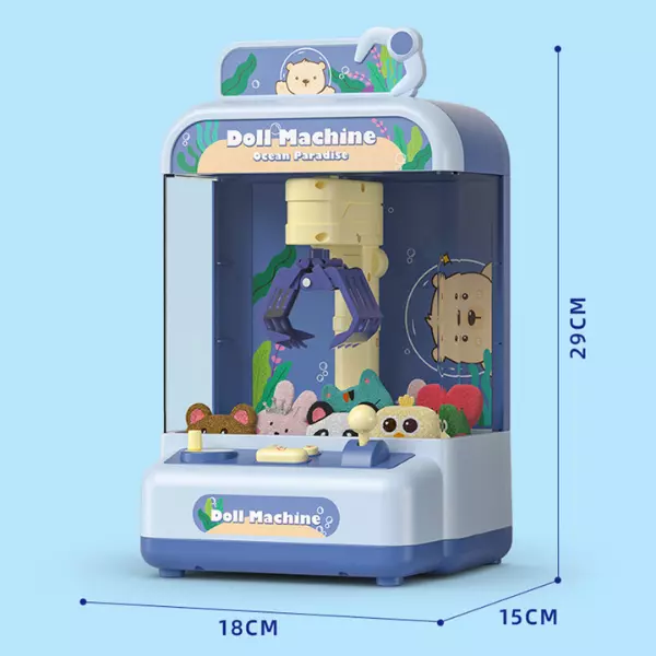 Mini Máquina Pega Bichinho Grua Brinquedo Infantil Jogo Azul - Cia