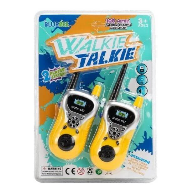 Mini Walkie-Talkie - 2 peças - Amarelo