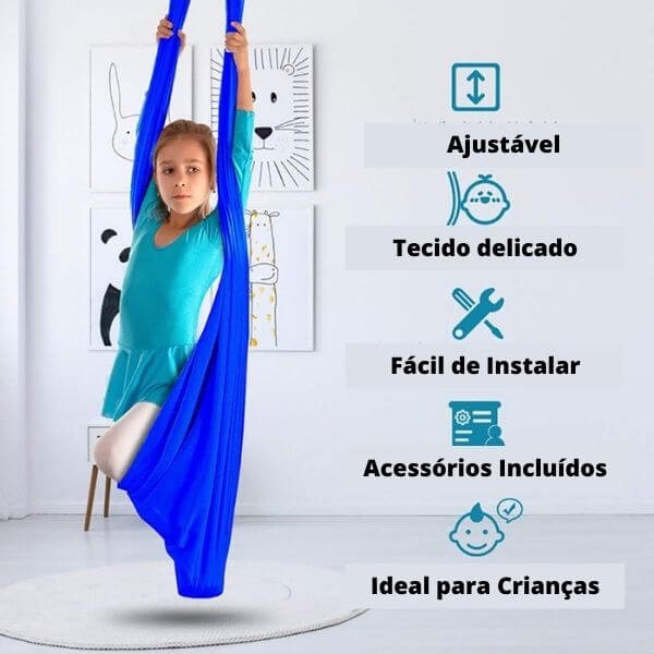 Rede de Balanço Infantil Sensorial de Yoga - Detalhes
