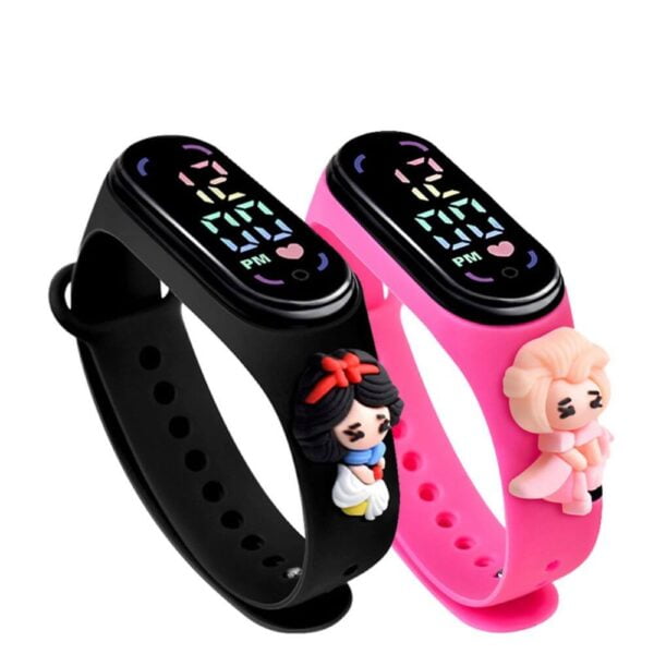 Relógio Digital Princesas - Branca e Elsa