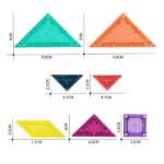 Tangram Magnético Colorido 3D - Montessori - Medidas Peças