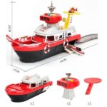 Barco de Brinquedo com Pista de Carros, Luz e Acessórios - Medidas