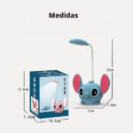 Luminária Stitch com Apontador, Led, USB - Medidas