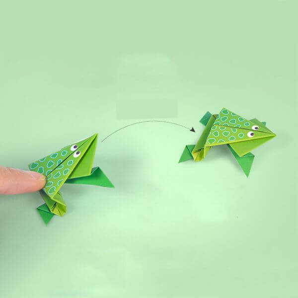 Origami de Animais - Brinquedo Montessori - 54 folhas - Sapo