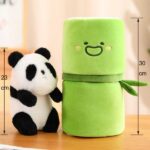 Pelúcia de Panda com Capa de Bambu - Medidas - 23cm