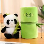 Pelúcia de Panda com Capa de Bambu - Medidas 25cm