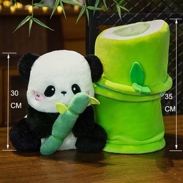 Pelúcia de Panda com Capa de Bambu - Medidas 30cm