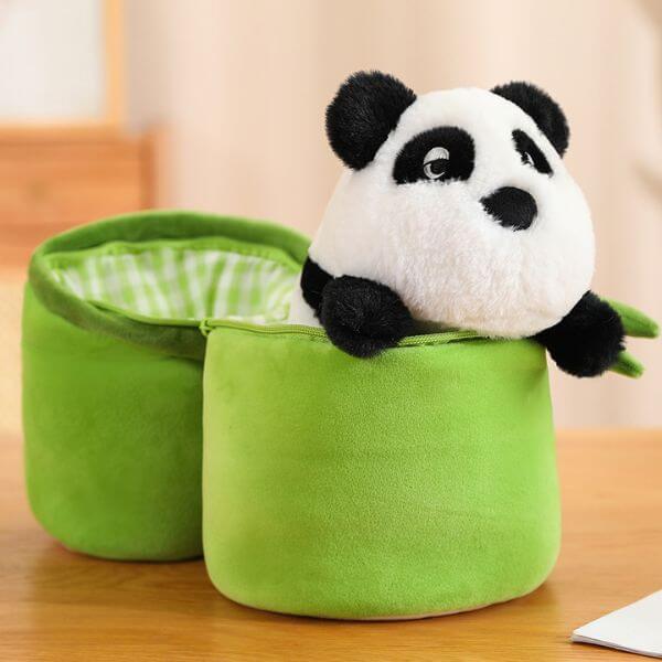Pelúcia de Panda com Capa de Bambu - Perninha