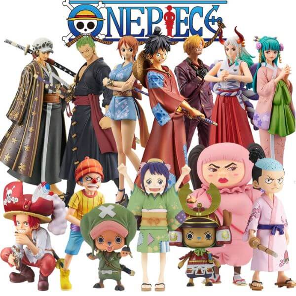 Os personagens de One Piece