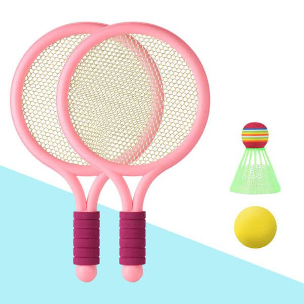 Kit Raquetes Badminton Infantil - Rosa