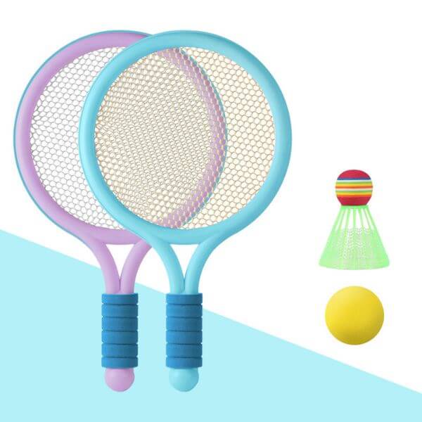 Kit Raquetes Badminton Infantil - Roxo e Azul