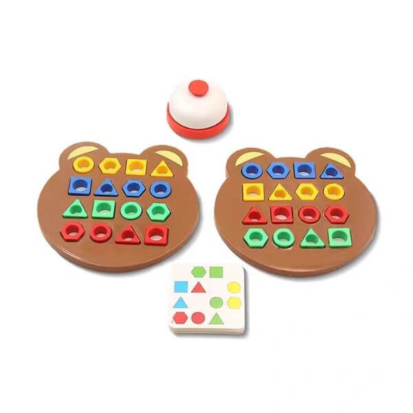 Brinquedo Cognitivo Montessori Forma Cor Geométrica Combinação Jogo Memória  Sensorial Educativos Infantil