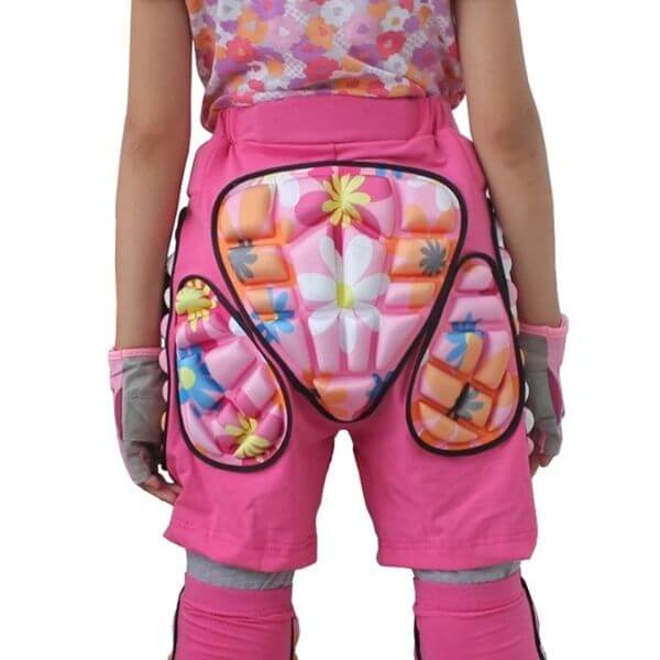 Shorts de Proteção Acolchoado Infantil - Costas Rosa