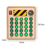 Painel Sensorial de Controle Montessori - Medidas Luzes