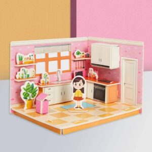 Casinha de Boneca 3D, Eva, Montessori - Cozinha