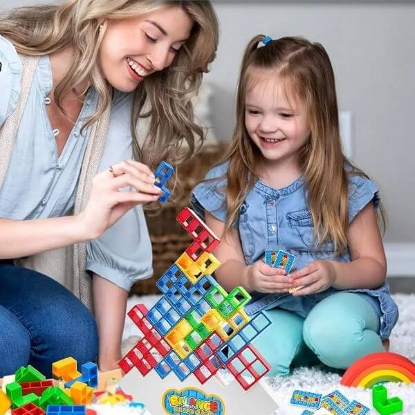 Jogo Torre de Equilíbrio - Montessori - Mãe e Filha
