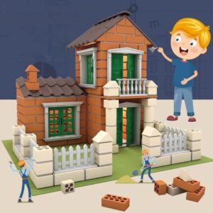 Blocos de Construção em Miniatura, Mini Casas, Montessori