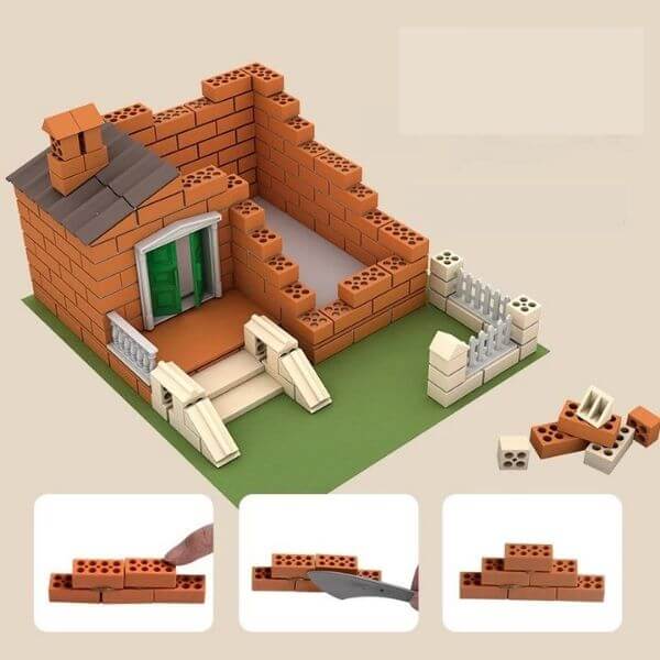 Blocos de Construção em Miniatura, Mini Casas - Montagem